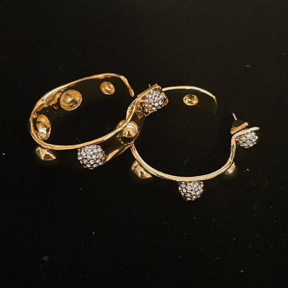 Alexis Bittar- Pave Studded Hoop Earrings - Picture 4 of 11